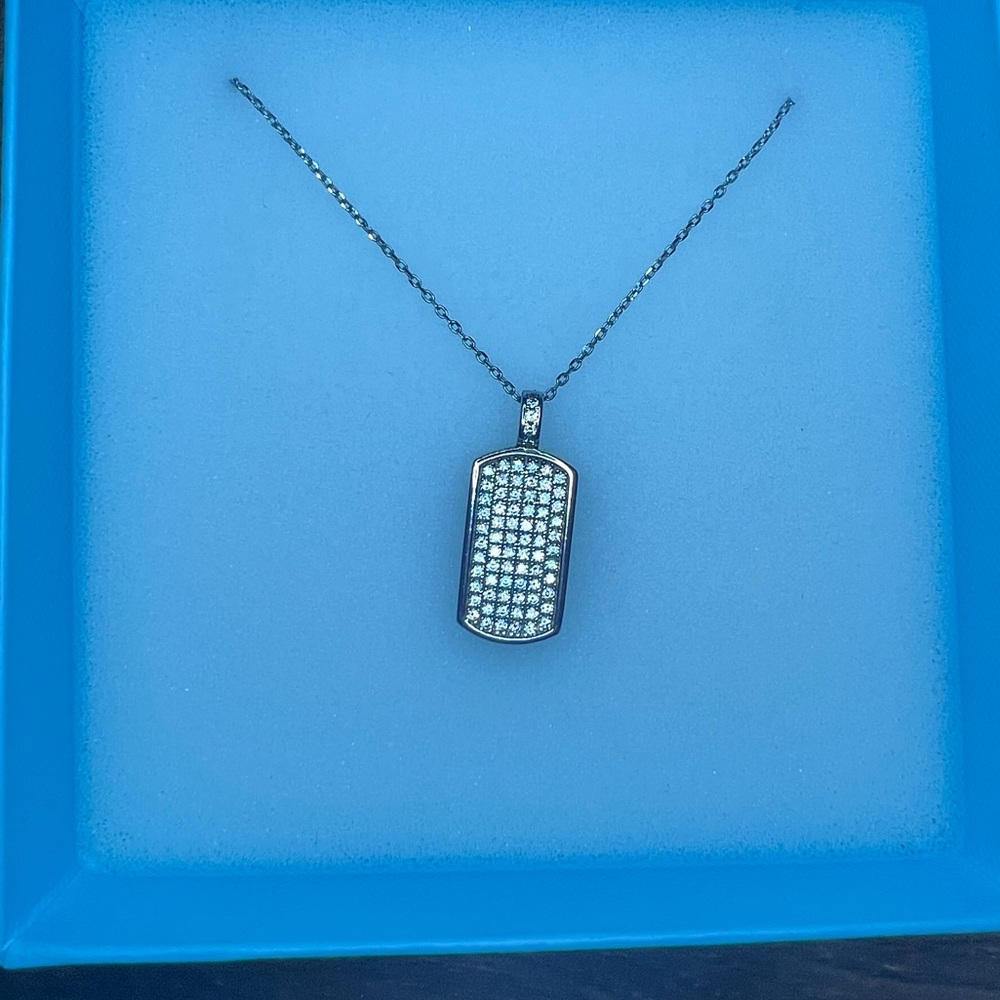 Sterling Silver Tag Necklace